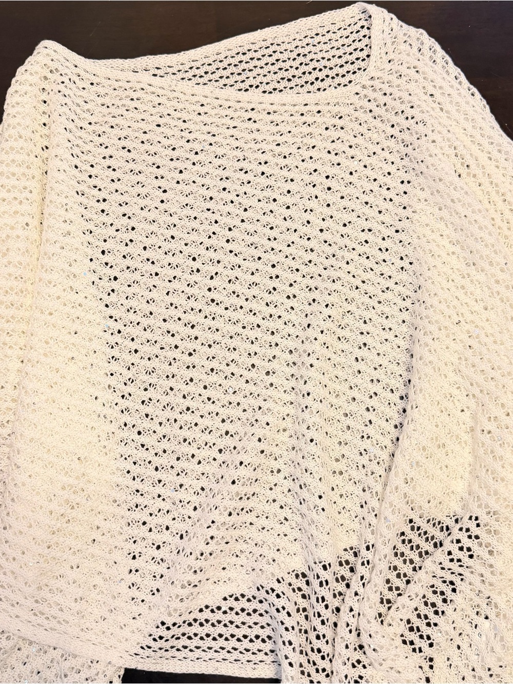 White cover up / poncho sweater